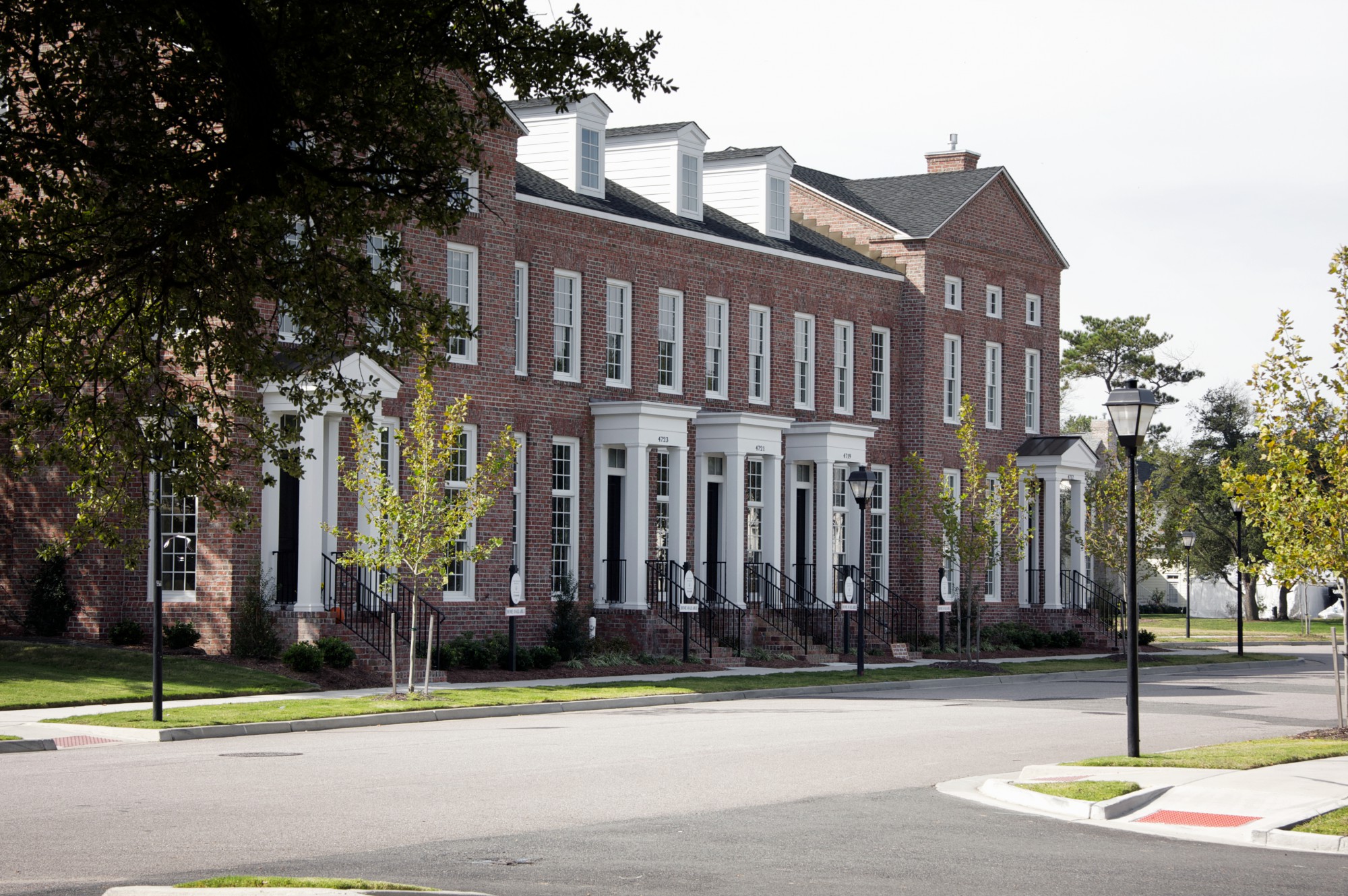 Townhomes colonial revivalbrick