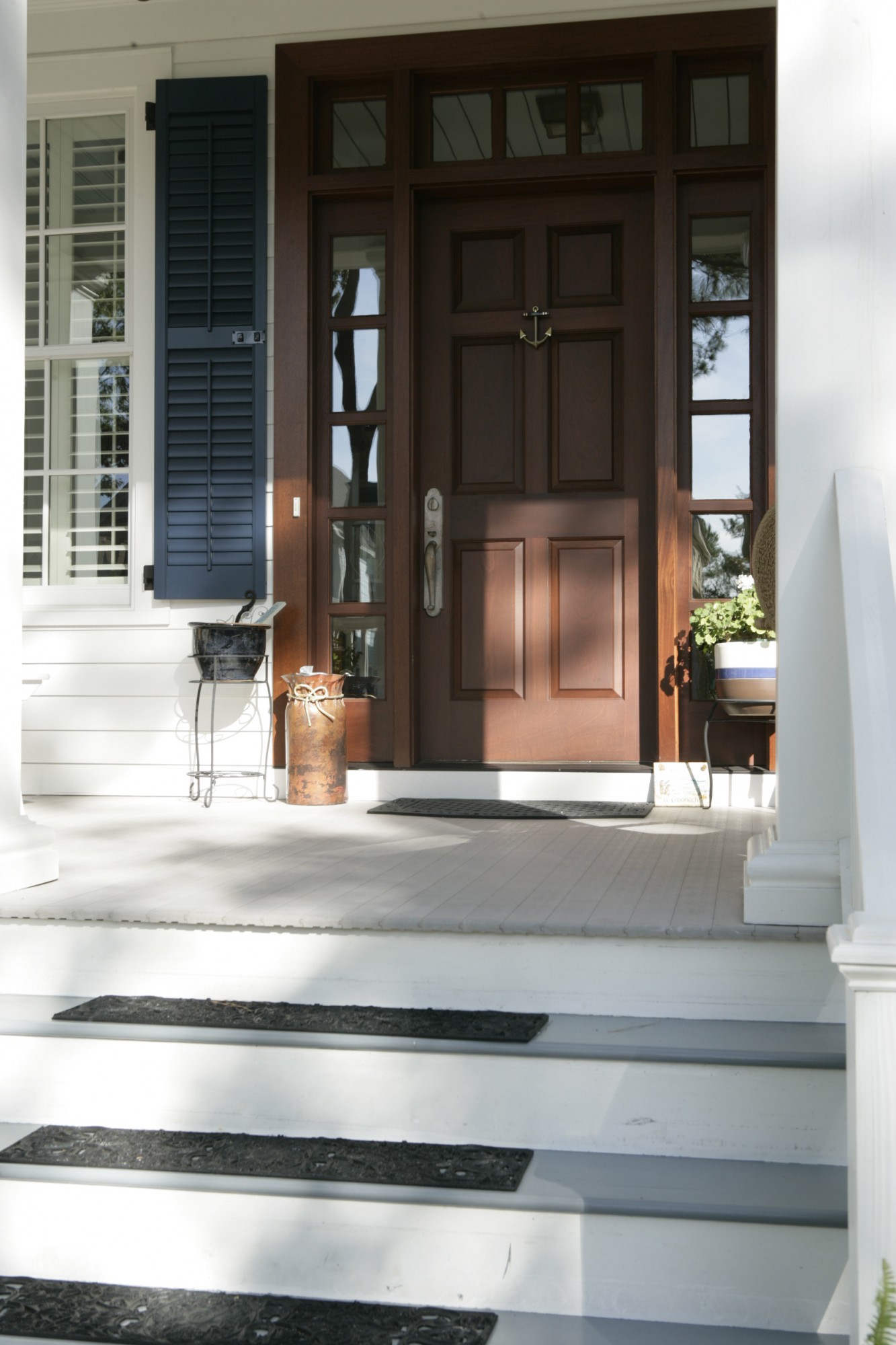 door with sidelights colonial revival